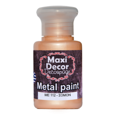 Ακρυλικό Μεταλλικό Χρώμα 60ml Maxi Decor Σομόν ΜE112_ME112060